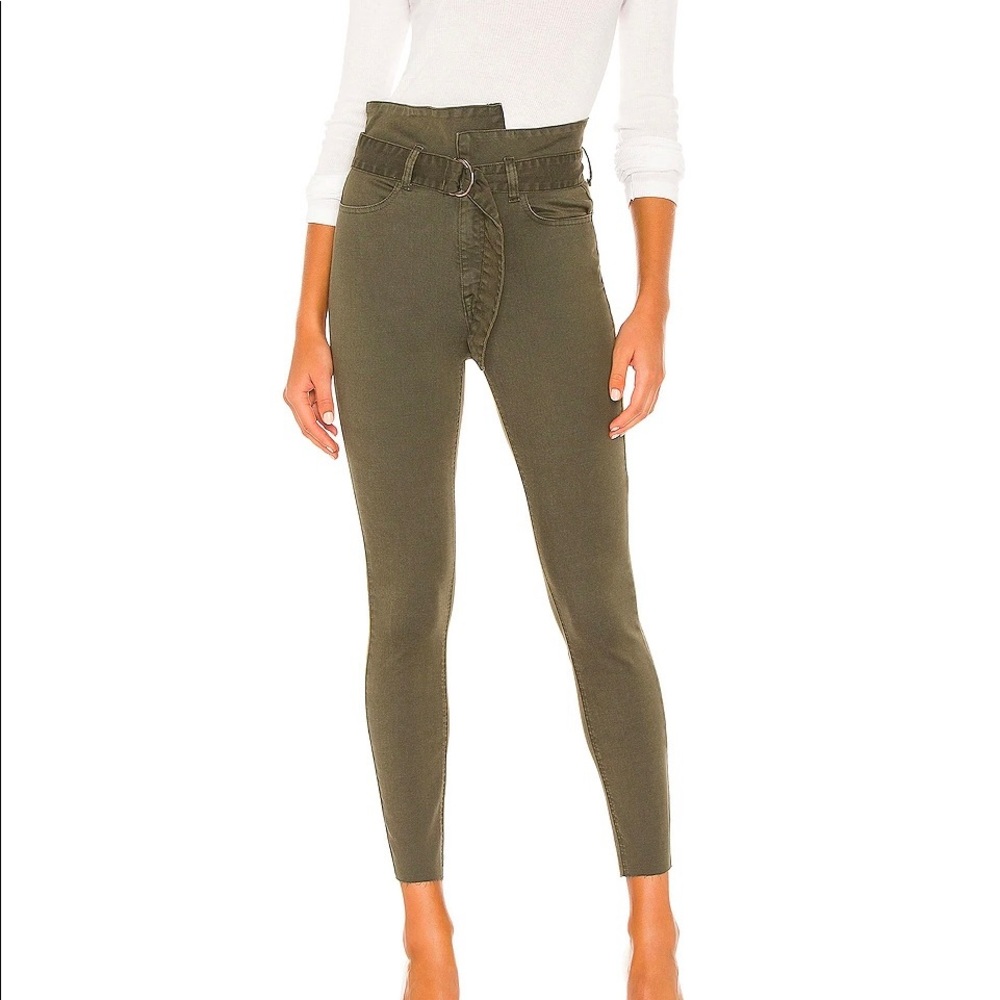 INEZ PAPERBAG OLIVE DENIM - NWT